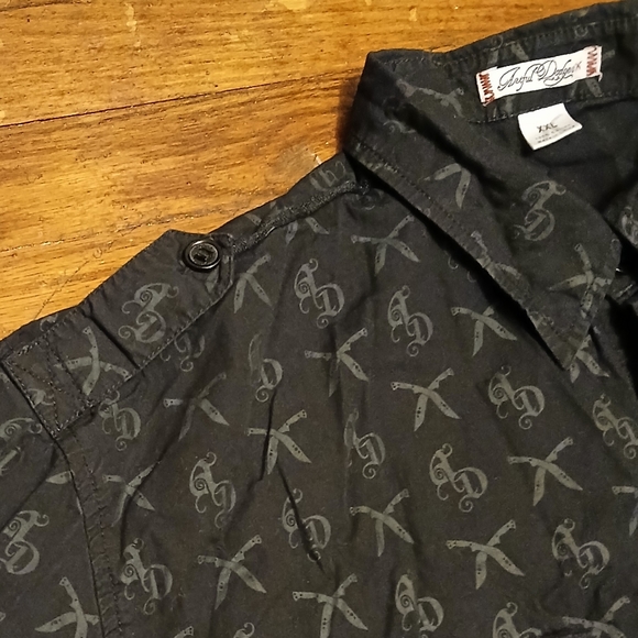 Artful Dodger Mens Throwback All Over Print Ls Casual Button Down Size XXL - Picture 3 of 8